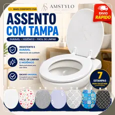 Assento Sanitário Almofadado Branco Com Tampa De Vaso Universal