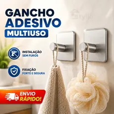 Gancho Inox Cabide De Parede Adesivo 3m Autocolante