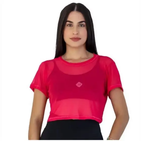 Blusa Feminina Tule Crepe Elegante Manga TorresFit Wear
