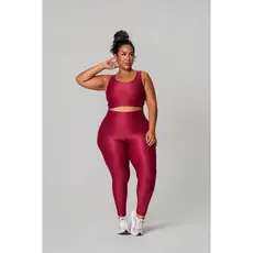 Conjunto Fitness Plus Size Top com Detalhe nas Costas + Legging Cintura Alta