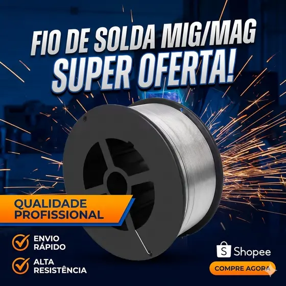 Arame De Solda Mig Para Uso Sem Gás 0,8mm 1kg