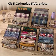 Kit 5 Colmeias Organizadora Roupa Fitness, Sutiã, Legging, Camisetas 40 x 25 x 10