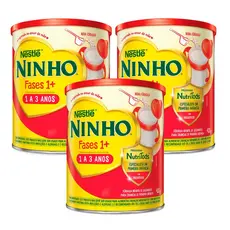 Ninho Fases 1+ Fórmula Infantil de Seguimento para Crianças de Primeira Infância de 1 a 3 anos 400g | Kit três unidades