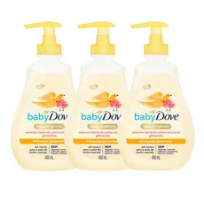 Kit 3 Sabonete Líquido Dove Baby Hidratação Glicerinada da Cabeça aos Pés 400ml