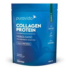 Collagen Protein Puravida Hidrolisado Verisol Sabor Neutro com 21g de Proteína 450g