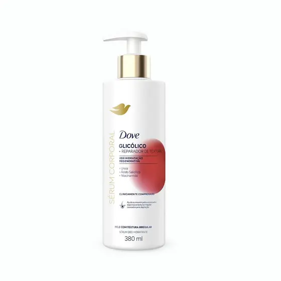 Dove Sérum Hidratante Corporal Glicólico e Reparador de Textura Pele com Textura Irregular 380ml