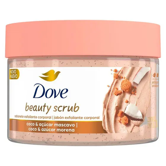 Sabonete Esfoliante Corporal Dove Beauty Scrub Coco e Açúcar Mascavo 280g