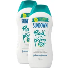 Kit 2 Protetor Solar Sundown Praia e Piscina FPS 50 200ml