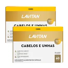 Kit 2 Lavitan Cabelos e Unhas Suplemento Alimentar com 60 Cápsulas