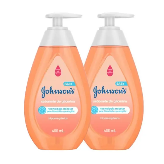 Kit 2 Sabonete Líquido de Glicerina Johnson's Baby 400ml