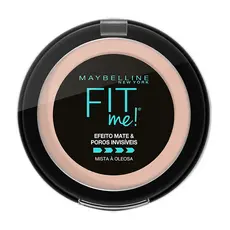 Pó Compacto Maybelline Fit Me Efeito Mate Cor N01 Super Claro Neutro com 10g