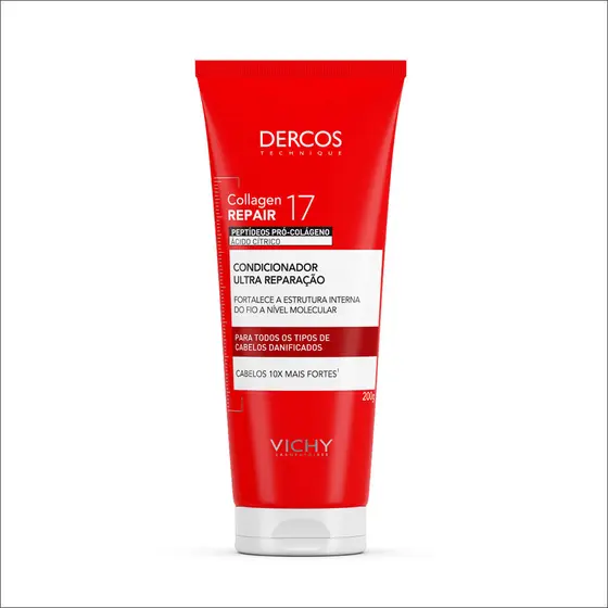 Collagen Repair 17 Dercos Condicionador Ultra Reparação Cabelos Danificados 200g