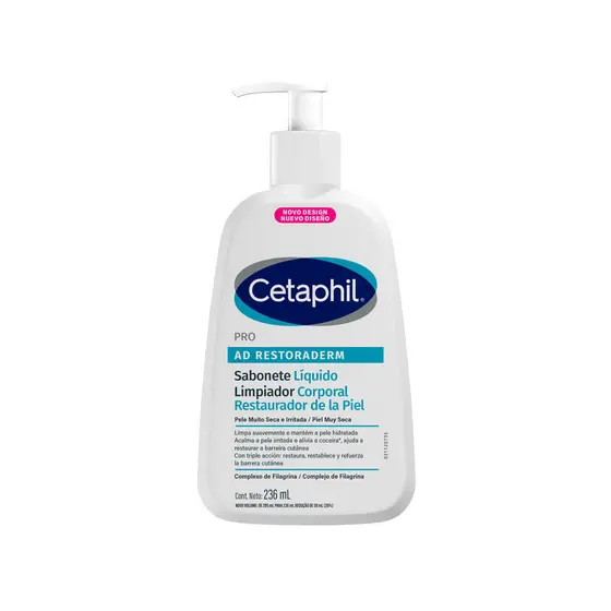 Sabonete Liquido Corporal Restaurador Cetaphil Pro Ad Restoraderm 236ml