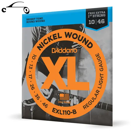 Encordoamento para Guitarra Daddario 010-046 EXL110-B Tensão Leve com 1ª Corda Mi Extra Jogo de cordas Para Guitarra ElétricaEncordoamento para Guitarra Daddario 010-046 EXL110-B Tensão Leve com 1ª Corda Mi Extra Jogo de cordas Para Guitarra Elétrica