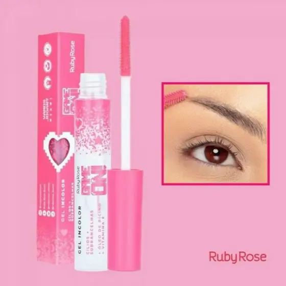 Gel Incolor Cílios + Sobrancelhas Game On - Ruby Rose