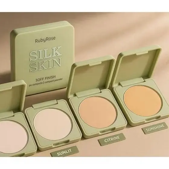 Pó Compacto Soft Finish Silk Skin By Ruby Rose - 9,5G