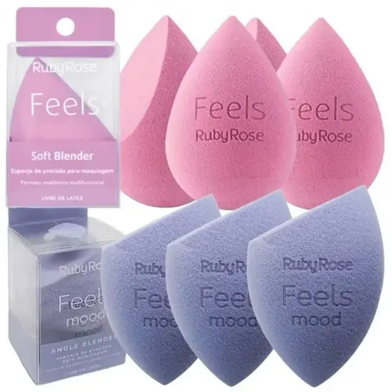 Esponja De Maquiagem Feels/ Mood/Stay Fix Precisão Para Pó e Base By Ruby Rose