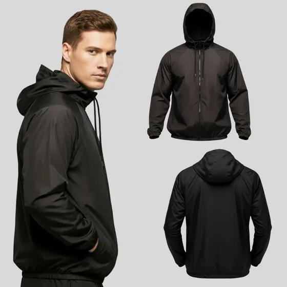 Jaqueta Corta Vento Masculino Impermeável Capuz Premium
