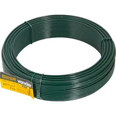 3 kg Arame Revestido com PVC Verde BWG 16 - 1,65 mm (2,30 mm com o revestimento) 3 rolos de 1,0 kg