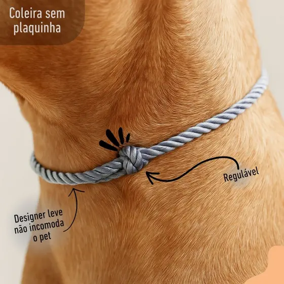 Coleira colar pet ajustável SEM PLAQUINHA de identificação para cachorro e gato varias cores