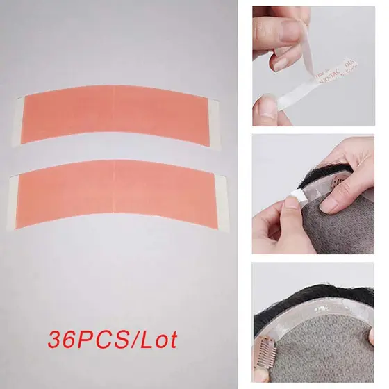 Fita De Cabelo Supertape À Prova D'água , Super Adesiva Dupla Face Para Substituição De Peruca De Renda