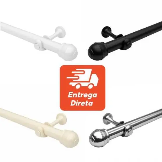 Kit Varão de Cortina 19mm Varias Cores e  Medidas Envio Imediato