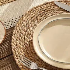 Kit Jogo Americano de Palha 35cm Mesa Jantar 1, 4 ou 6 peças