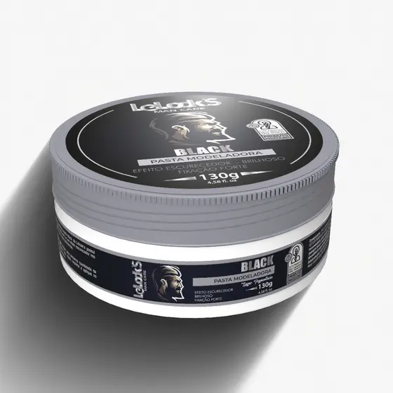PASTA MODELADORA EFEITO BLACK 130g LELOOK´S MEN CARE