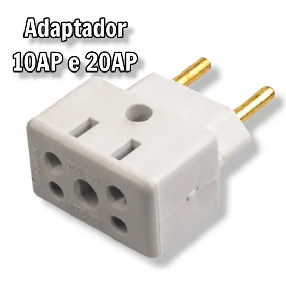 Adaptador de Tomada Benjamin  Bob Esponja Multiuso Plug Elétrico 10A 20A