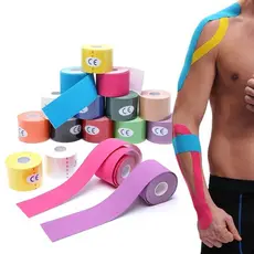 Faixa Elástica Tape Fisioterapia Fita Kinésio Thera Band Bandagem Elástica 5cm X 5m