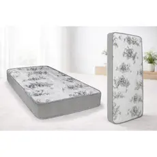 Colchão Solteiro Espuma D33 Confortável Resistente Macio Cinza 188x88x12cm Para Viagem Visita Bicama Criança Conforto