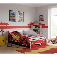 Cama Carro Infantil Incluso Colchão Mcqueen Vermelho Quarto Bebê Temático Proteção Lateral Reforçada