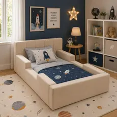 Cama Montessoriana Criança Bebe Kids com Velcro Lateral Praticidade e Estilo no Quarto Infantil