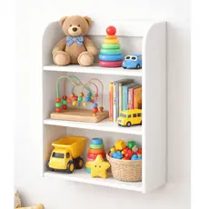 PRATELEIRA SUPORTE ORGANIZADOR BRINQUEDO INFANTIL 45X35CM MDF ORIGINAL QUARTO SALA FOTO URSINHO