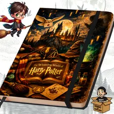 Agenda Tipo Moleskine Harry Potter 14×21 – Presente Criativo | Pautado / Sem pauta / Pontilhado