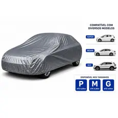 Capa Cobrir Carro Impermeável P M G Protege Sol Chuva Poeira Anti UV Hatch Sedan SUV
