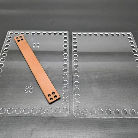 Kit Tampa e Base Transparente de Acrílico Para Farmacinha de Crochê Com Alça Para Artesanato DIY
