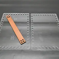 Kit Tampa e Base Transparente de Acrílico Para Farmacinha de Crochê Com Alça Para Artesanato DIY