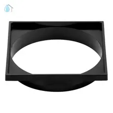 Porta Grelha 10x10 Preto Abs Quadrado Porta Ralo Anti Inseto Suporte Caixilho Plástico