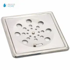 Ralo Grelha Quadrado 10x10 Aço Inox Completo Com Caixilho Abre e Fecha Banheiro Lavanderia