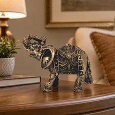 Estatueta Elefante Indiano Miniatura Enfeite De Mesa Sala Feng Shui Esotérico