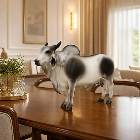 Escultura Boi Gado Linda Decoração Sítio Fazenda Haras Enfeite Agronomia Pecuária