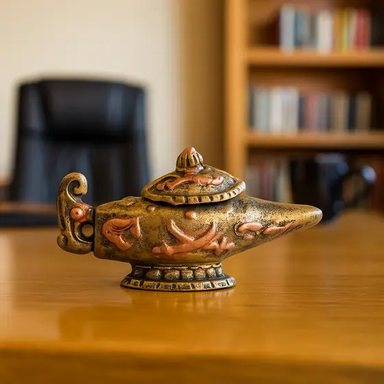 Lâmpada Mágica Miniatura – Peça um Desejo e Atraia Sorte e Prosperidade
