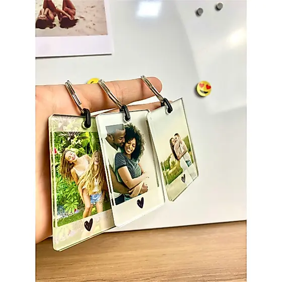 Chaveiros Personalizados com Foto - Diversos Modelos - Para Casal -
