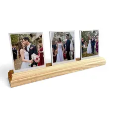 Quadro de Mesa com 3 Fotos - Para Casal / Namorados