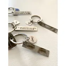 Chaveiro Personalizado com Foto - Gravação a Laser - Aço Inox - Foto Gravação