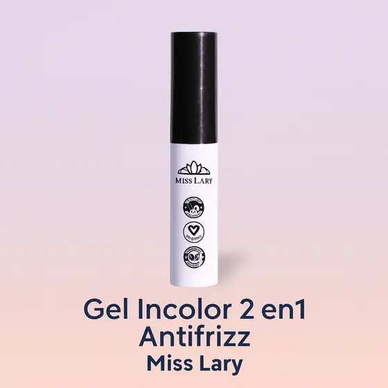 Gel Incolor 2 em 1 Antifrizz Miss Lary – Fixação para Cabelos e Sobrancelhas