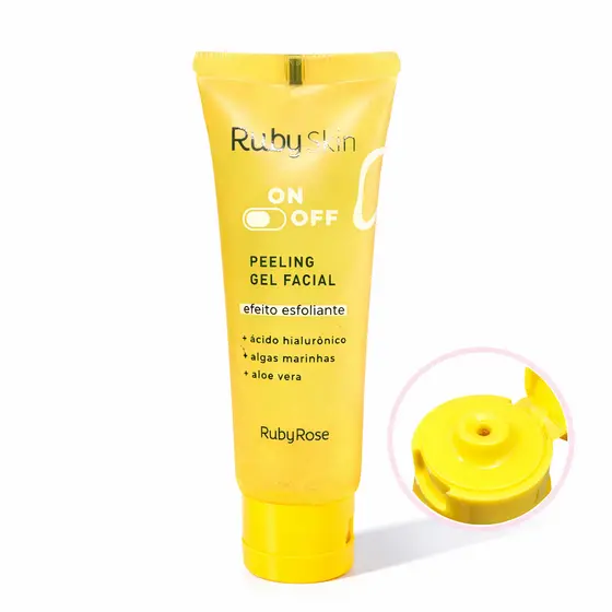 PEELING GEL FACIAL EFEITO ESFOLIANTE Ruby Skin ON/OFF 50g HB-409