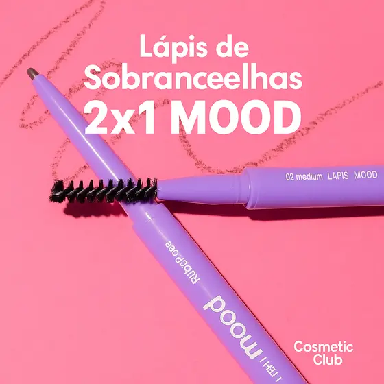 Lapis para sobrancelha ponta fina 2x1 mood RubyRose 0,1g