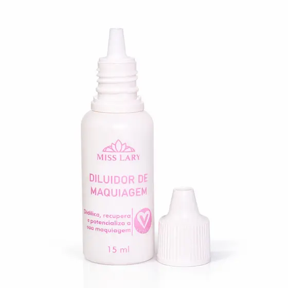 DILUIDOR DE MAQUIAGEM MISS LARY 15ml Recupera Potencializa Prolonga Make